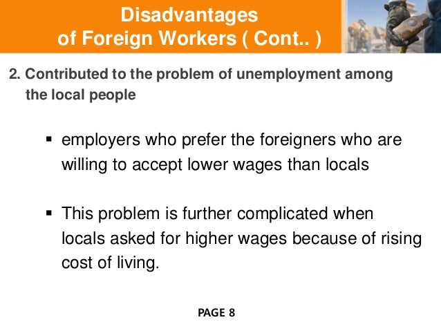 disadvantages of foreign workers in malaysia pdf why do companies hire foreign workers